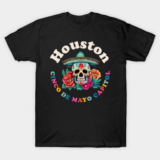 Houston Cinco de Mayo 2023 Sugar Skull Texas T-Shirt